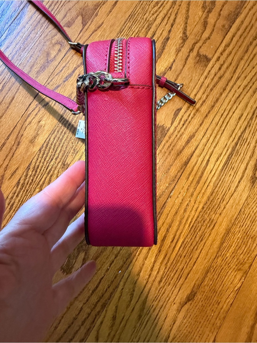 Michael Kors Saffiano Crossbody Bag in Raspberry - NWT - Picture 5 of 12